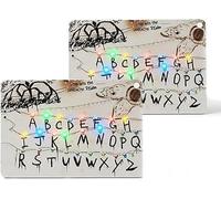 Caduola Card Light Pendant, Carry the Upside Down With You Run Glowing Warning Keychain Paralle (white-2pcs)