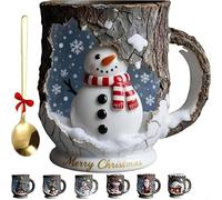 Caduola Christmas Themed Mugs Collection, 3D Cute Merry Christmas Ceramic Cup with Festive Design, Dishwasher and Microwave Safe, Unique Xmas Holiday Coffee Mug for Hot Beverages (Snowman)