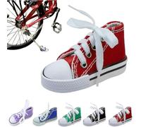 Caduola Personalized Moto Foot Support,Small Shoe Motorbike Side Stand Kickstand Extension Pad,1 x Motorcycle Stand Cute Mini Canvas Shoes Side Stand Motorcycle Accessories (Red)