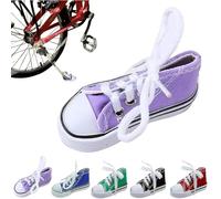 Caduola Personalized Moto Foot Support,Small Shoe Motorbike Side Stand Kickstand Extension Pad,1 x Motorcycle Stand Cute Mini Canvas Shoes Side Stand Motorcycle Accessories (Purple)