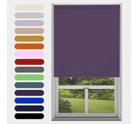 Caecus Aubergine Blackout Roller Blinds Made To Measure Window Blinds Easy Fit Child Safe Thermal Properties Home Office Fitting Included Up To 210cm Width x Up To 160cm Drop