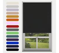 Caecus Black Blackout Roller Blinds Made To Measure Window Blinds Easy Fit Child Safe Thermal Properties Home Office Fitting Included Up To 210cm Width x Up To 210cm Drop