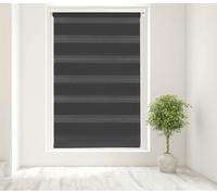 Caecus Black Day and Night Zebra Roller Blind Dual Layer Fabric Aluminium Rail Easy Fit Home Office Bedroom Kids Room Easy Fit 120cm Width x 160cm Drop