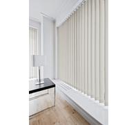 Caecus Blinds Blackout Plain Vertical Blind Complete 240Cm, Cream, Long Drop