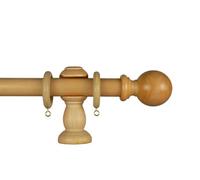 Caecus Blinds Caecus Wooden Poles 28mm 200Cm Natural Includes 24 Rings