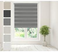 Caecus Blinds Day & Night Zebra Roller Blind Dark Grey 100Cm X 210Cm