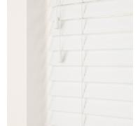 Caecus Blinds Faux Wood String Venetian Blind 50mm Slats White 105Cm Width X 120Cm Drop
