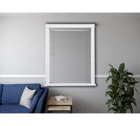 Caecus Blinds Faux Wood Venetian Blind 50mm Slats Deluxe Corded Light Grey 105Cm Width X 120Cm Drop