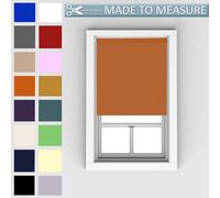 Caecus Blinds Made To Measure Blackout Roller Blind Burnt Orange 210Cm
