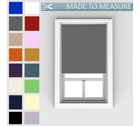 Caecus Blinds Made To Measure Blackout Roller Blind Dark Grey 150Cm
