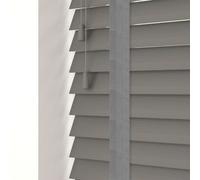 Caecus Blinds Made To Measure Faux Wood Venetian Blind Tapes Dark Grey 195Cm Width X 120Cm Drop