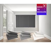 Caecus Blinds Made To Measure Real Wood Venetian Blind Dark Grey, 165Cm Width X 160Cm Drop, Tape