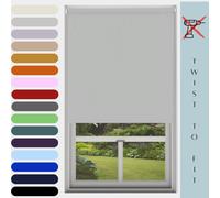 Caecus Blinds Mtm Blackout Roller Blind Light Grey 60Cm 210Cm Drop