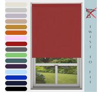 Caecus Blinds Mtm Blinds Outlet No Drill Blackout Roller Blind Red 090Cm