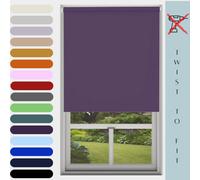 Caecus Blinds Mtm Blinds Outlet No Drill Daylight Roller Blind Aubergine 090Cm