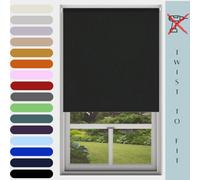 Caecus Blinds Mtm Blinds Outlet No Drill Daylight Roller Blind Black 180Cmx210Cm