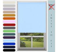 Caecus Blinds Mtm Blinds Outlet No Drill Daylight Roller Blind Blue 120Cm