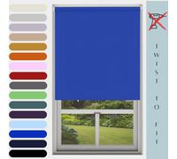 Caecus Blinds Mtm Blinds Outlet No Drill Daylight Roller Blind Electric Blue 060Cm