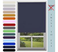 Caecus Blinds Mtm Blinds Outlet No Drill Daylight Roller Blind Navy 240Cm