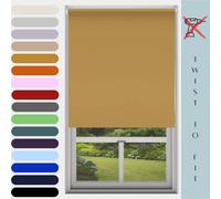 Caecus Blinds Mtm Blinds Outlet No Drill Daylight Roller Blind Ochre 060Cm