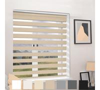 Caecus Blinds Mtm Day Night Blind Taupe 060Cm Long Drop