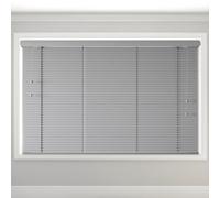Caecus Blinds Real Wood Venetian Blind Grey, 75Cm Width X 120Cm Drop, String