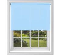 Caecus Blue Blackout Roller Blinds Made To Measure Window Blinds Easy Fit Child Safe Thermal Properties Home Office Fitting Included Up To 90cm Width x Up To 160cm Drop