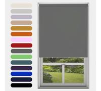 Caecus Dark Grey Blackout Roller Blinds Made To Measure Window Blinds Easy Fit Child Safe Thermal Properties Home Office Fitting Included Up To 180cm Width x Up To 210cm Drop
