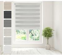 Caecus Day Night Zebra Roller Blind Light Grey 240cm x 160cm