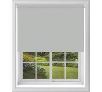 Caecus Light Grey Blackout Roller Blinds Made To Measure Window Blinds Easy Fit Child Safe Thermal Properties Home Office Fitting Included Up To 60cm Width x Up To 160cm Drop