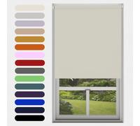 Caecus Natural Blackout Roller Blinds Made To Measure Window Blinds Easy Fit Child Safe Thermal Properties Home Office Fitting Included Up To 120cm Width x Up To 210cm Drop