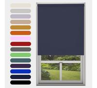 Caecus Navy Blackout Roller Blinds Made To Measure Window Blinds Easy Fit Child Safe Thermal Properties Home Office Fitting Included Up To 120cm Width x Up To 160cm Drop