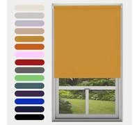 Caecus Ochre Blackout Roller Blinds Made To Measure Window Blinds Easy Fit Child Safe Thermal Properties Home Office Fitting Included Up To 180cm Width x Up To 160cm Drop