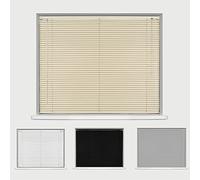 Caecus PVC Window Venetian Blinds Strong Trimmable Easy Fit Child Safe Home Office - Cream 165cm Width x 210cm Drop