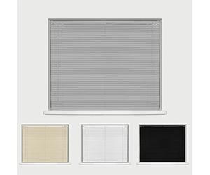 Caecus PVC Window Venetian Blinds Strong Trimmable Easy Fit Child Safe Home Office - Grey 60cm Width x 210cm Drop