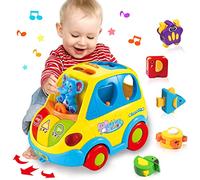 CAEGALKIMY Baby Toys for 1 Years Old Boys Girls Crawling Toy 6 to 12 Months | Education Shape Sort Car with Music, Ligh, Bump and Go Toys for Boys 1st Birthday Gifts for Kids Christmas