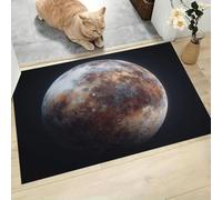 CAEITLRSO Runner Rug for Hallway Science Fiction Universe Washable Rugs for Entryway Planets Celestial Bodies, Non Slip Low Pile Carpet for Entrance Kitchen Laundry Bedroom, 80x120cm, Brown