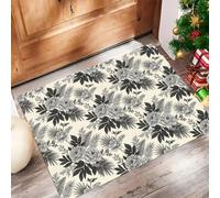CAEITLRSO Simple Floral Indoor Door Mat 80x120cm,Non Slip Backing Peony Florence Floor Mats,Welcome Rugs Decor,for Entrance Inside Porch Kitchen, Practical Doormats Gifts