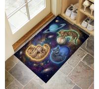 CAEITLRSO Washable Door Mat Indoor - Non Slip Creative Sci Fi Animals Mat For Floor Doormat, Super Absorbent Dirt Trapper - Kitchen,Runner Rugs, Fantastic Ideas About Space And The Universe, 80x120cm