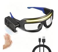 CaeliMuse Headlamp Torch Flashlight Glasses,Type-C Rechargeable Headlamp with Smart Gesture Control, Portable Headlamp IPX4 Water-Resistant, Hands-Free for Close-Up Work and Camping