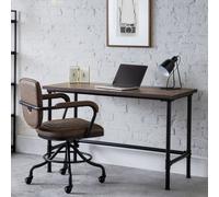 caelum wooden laptop desk with gable brown office chair