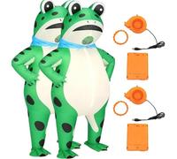 CaelumDecor New Blow up Frog Costume Adult, Inflatable Funny Cute Frogs Full Body Costume for Cosplay Party Halloween Christmas, suitable for both men and women(Size:XL/68.90x74.80in,Color:2Pc/Green)