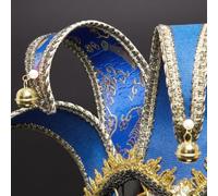 CaelumDecor New Full Face Venetian Joker Masquerade Mask Theater Jester Men Mask Party Holloween Prop Music Mardi Gras Wall Decorative Mask (Color:Red)