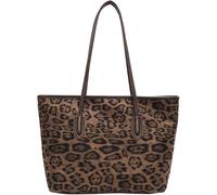 CaelumDecor New Women Leopard Tote Bag, Large Capacity Nylon Handbag with Zipper and Compartments, Lightweight & Spacious, Work Travel Stylish and versatile, easy to clean(Color:Brown)