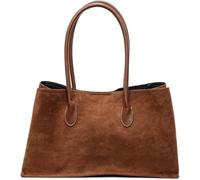 CaelumDecor New Women's Suede Shoulder Bag, Retro Faux Leather Handbag Classic Designer Top Handle Bags with Magnetic Closure, Travel Stylish and versatile, easy to clean(Color:Brown)