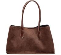 CaelumDecor New Women's Suede Shoulder Bag, Retro Faux Leather Handbag Classic Designer Top Handle Bags with Magnetic Closure, Travel Stylish and versatile, easy to clean(Color:Coffee)