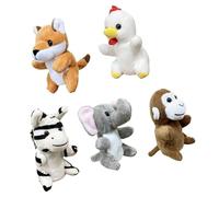 CaeorKvor 5PCS Plush Finger Puppet Cartoon Animal Finger Puppets for Toddler Storytelling Activity and Travel Fun Engagement Kids Storytelling Toy