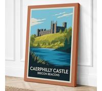 Caerphilly Castle Panorama Canvas Wall Art Print 24x16 Inch