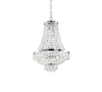Ideal Lux Lighting Caesar 6 Light Crystal Chandelier Chrome Finish, G9