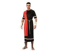 Caesar Black Toga With Red Drape Adult Costumes, Standard (1 Set) - Elegant Design, Ideal for Cosplay, Themed Events, Halloween, World Book Day, & More Halloween Halloween